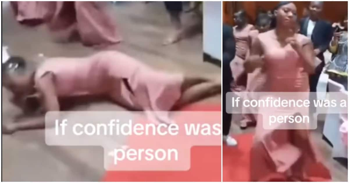 See What Bridesmaid Did After Falling While Vigorously Dancing at Wedding in Trending Video