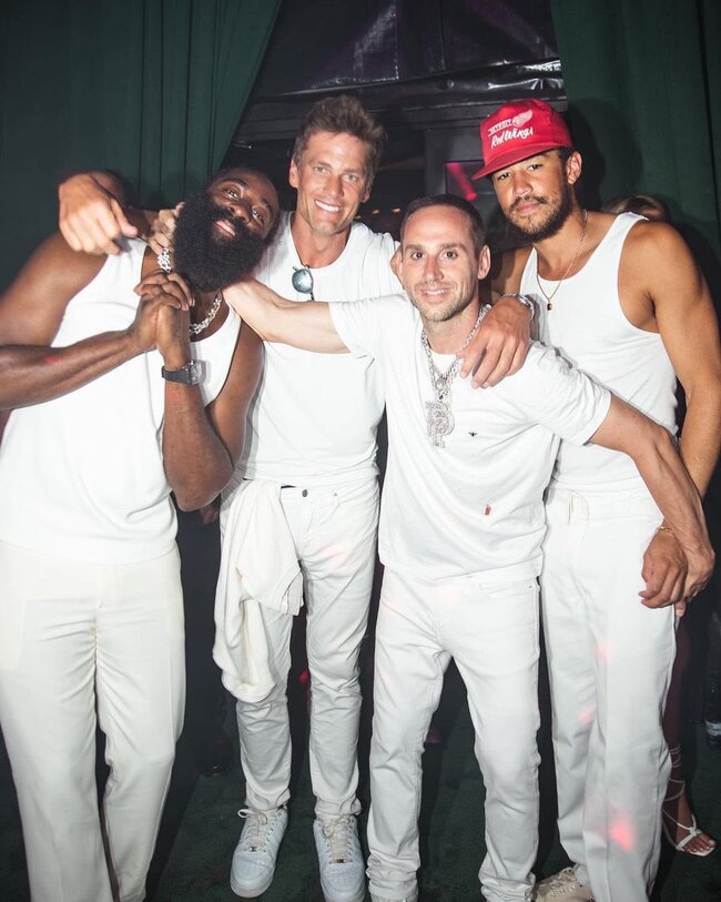 LOOK: Tom Brady Parties With Devin Booker And James Harden