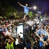 The scenes in Piccadilly Gardens as euphoric fans celebrate Manchester City’s European triumph