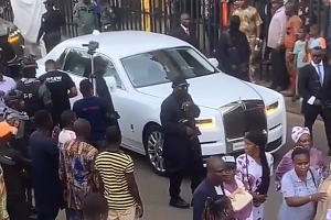 Rolls-Royce Phantom 8 Worth N500 Million Owned By Otunba Subomi Balogun Spotted At His Funeral Service