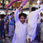 Man City fans watch their team win the Champions League title in the UAE