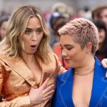 Florence Pugh rescues Emily Blunt as she suffers a wardrobe malfunction