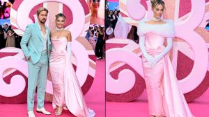 Margot Robbie wears her boldest Barbie look yet at London premiere