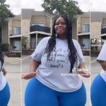 “Her husband is lucky” – Pretty woman with perfect physique goes viral after dancing on the road (Video)