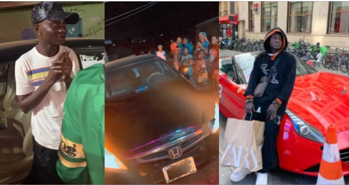 Nigerians react as Portable buys fairly used car for his new artiste (Video)