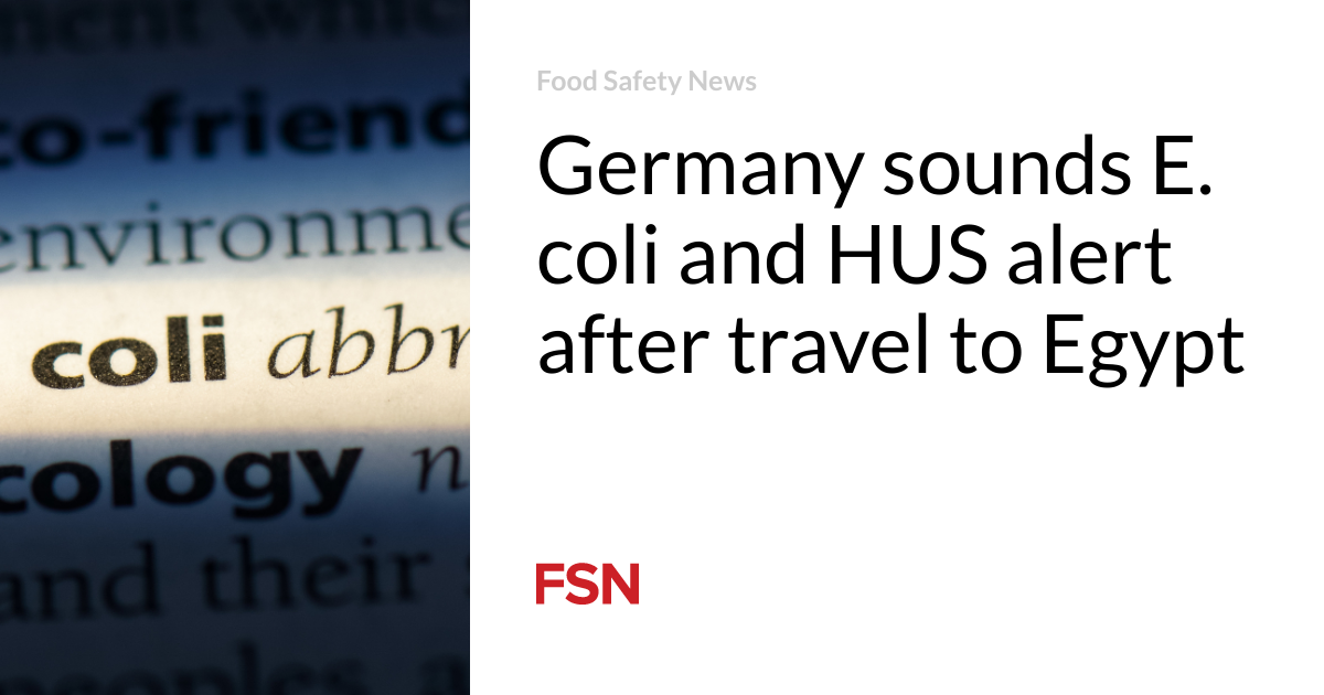 Germany sounds E. coli and HUS alert after travel to Egypt