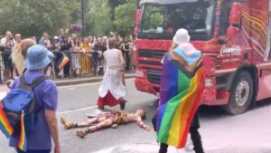 Climate change activists block London Pride parade over donations from ‘high polluting industries’