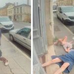 BREAKING: Shocking footage of African man brutally attacking woman and little girl in Bordeaux, France