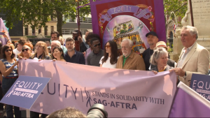 A-listers rally in UK in support of striking Hollywood writers