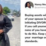 Buying assets without the consent of your spouse is equivalent to initiating divorce – Nigerian lady says