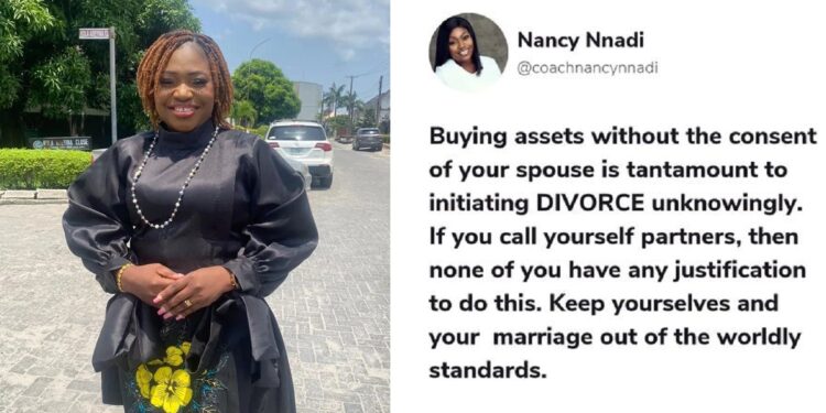 Buying assets without the consent of your spouse is equivalent to initiating divorce – Nigerian lady says