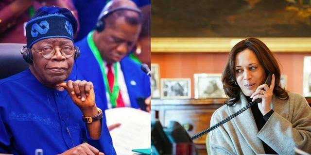 US Vice President, Kamala Harris Calls Tinubu