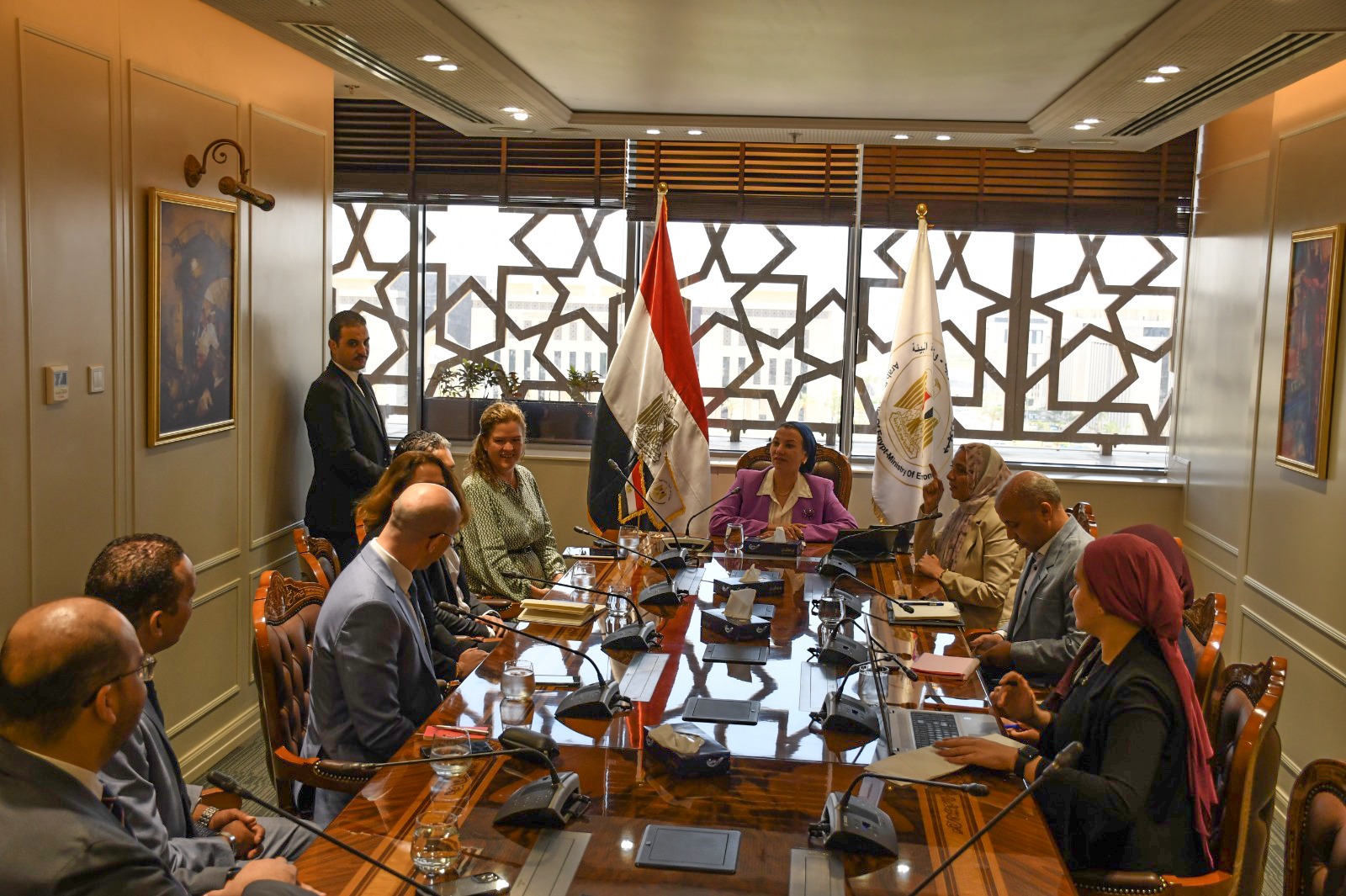 Egypt’s Environment Minister, Sanofi officials, discuss joint cooperation 