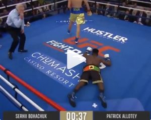 ‘Bully’ Boxer Patrick Allotey Knocked-out in First Round by Serhii Bohachuk