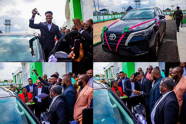 Ebonyi Govt Gifts Comedian MC Walter A Toyota Fortuner SUV After Guinness World Record Attempt