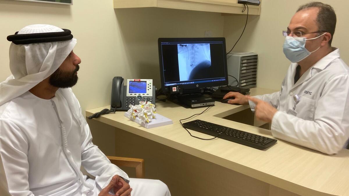 Emirati patient returns to work within 24 hours after spinal surgery in Abu Dhabi hospital