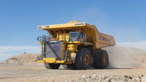 Komatsu’s new ultra-class electric drive mining truck utilizes 4,400 horsepower