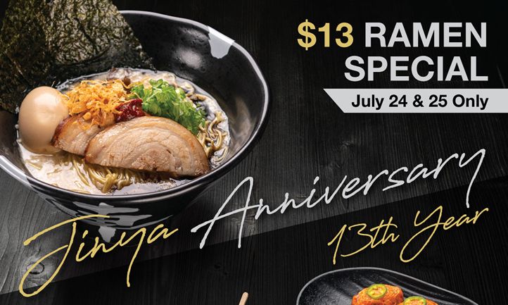 JINYA Ramen Bar Celebrating its 13th Anniversary in Style