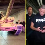 ‘Jake by KO’ – Fans thrilled as Jake Paul arrives in a ‘GTA’ tank, while Nate Diaz strolls into arena on his phone without a care in the world