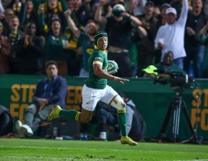 RUGBY CHAMPIONSHIP: Kurt-Lee Arendse emerges as hat-trick hero after Boks crush woeful Wallabies at Loftus