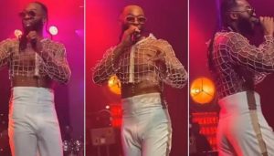 Flavour Stir Reactions Over His Outfit During Stage Performance In London [Video]