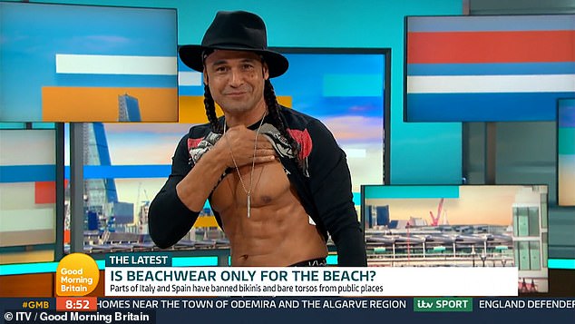 X Factor legend Chico, 52, flashes his rippling abs live on GMB as he defends walking around shirtless | Trending Today in London : NEWSFINALE