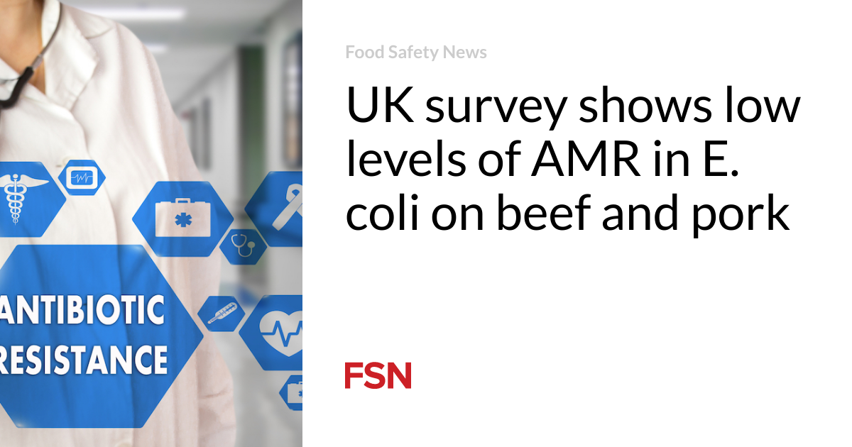 UK survey shows low levels of AMR in E. coli on beef and pork