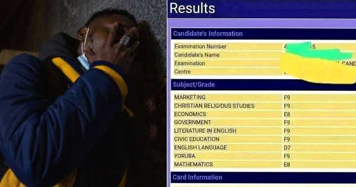 “Pablo’s Kid”: Terrible WAEC Result of Nigerian Boy with 6 F9s Makes Waves Online, People React