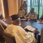 Abdulsalami, the Sultan of Sokoto and other eminent Nigerians with the leaders of the military junta in Niger Republic yesterday