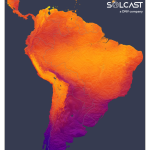 July’s irradiance up in most of South America, down east of the Andes