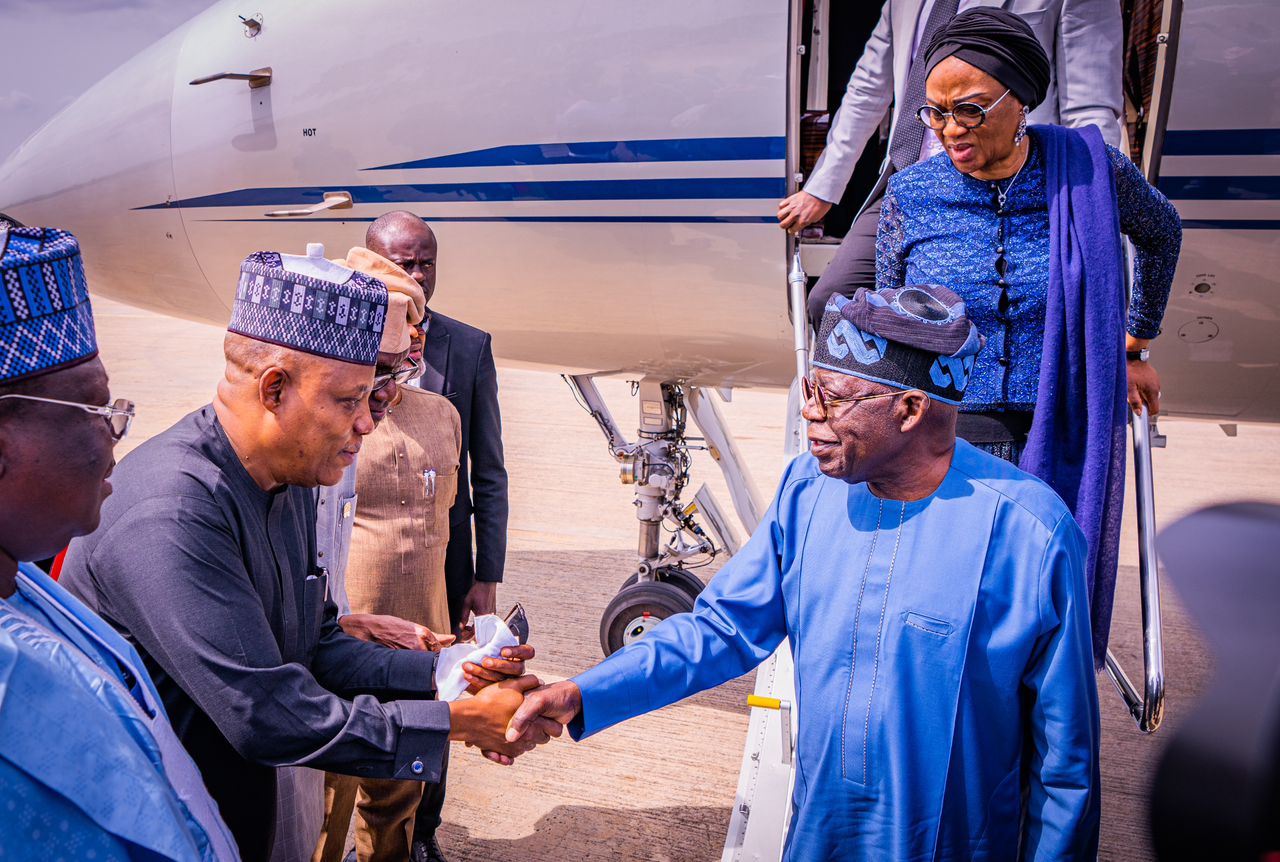 Tinubu returns to Nigeria after AU Summit in Nairobi, Kenya