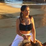 Salma Hayek showcases her sensational figure in bra top as she rides horseback during dreamy Mexican vacay