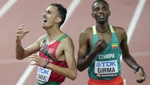 Morocco’s El Bakkali wins new world championship title in the 3,000-meters steeplechase