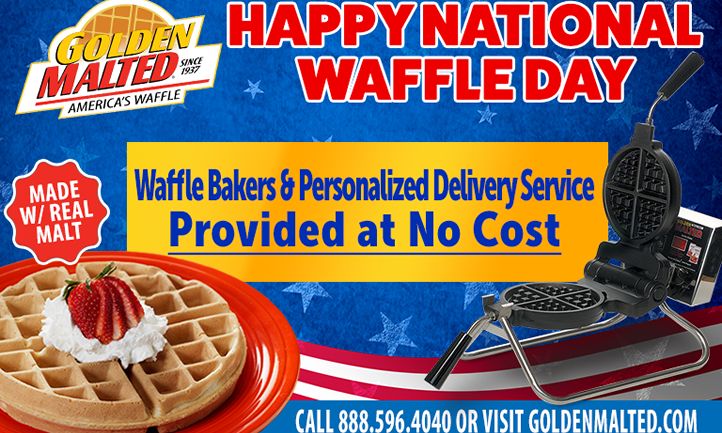 Celebrate National Waffle Day with America’s #1 Waffle – Waffle Irons Provided at No Cost with Golden Malted