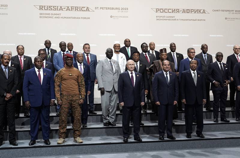 Putin courts allies with free grain and weapons pledge at Africa Summit