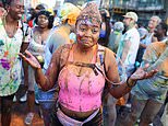 It’s party time! Flamboyant revellers mark Notting Hill carnival in style as amazing spectacle of music, dance and steel bands makes its way through streets of West London with two million partygoers flocking to celebrate over bank holiday weekend