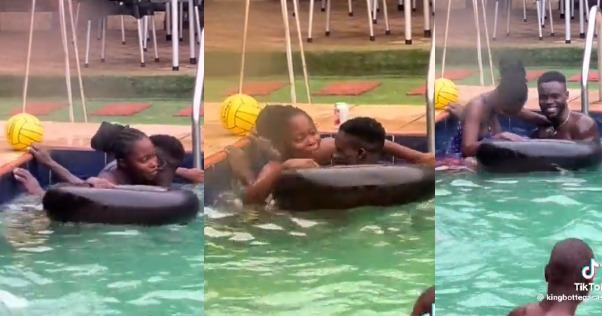 A sex-starved couple turns a public swimming pool into a lodging and exchange fluids – Watch the trending video.