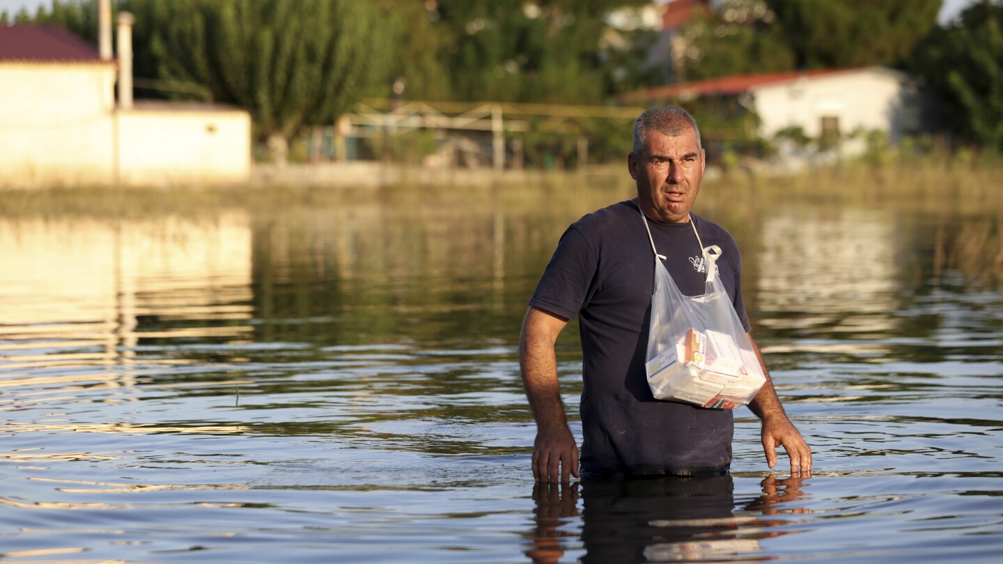 In flood-stricken central Greece, residents face acute water shortages and a public health warning