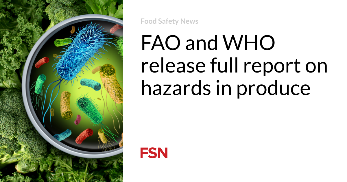 FAO and WHO release full report on hazards in produce