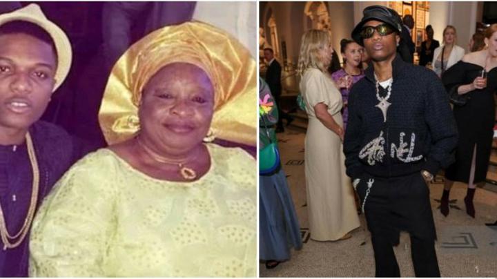 “Big Wiz don lean” – Reactions as Wizkid makes first public appearance following mum’s demise