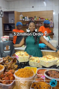 Nigerian lady stuns with N3.2 million food order on her birthday; Netizens react (Video)