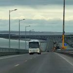 Traffic stopped on Crimean Bridge, reports of blasts