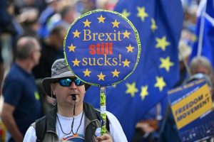 Pro-EU supporters march for Britain to rejoin bloc