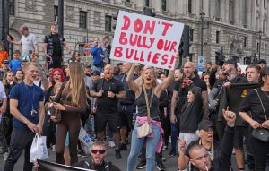 Hundreds descend on London to protest against Rishi Sunak’s ban on XL bully dogs