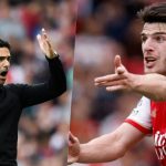 EPL: Arsenal loses Declan Rice to injury during match against Tottenham