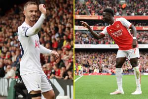 James Maddison with cheeky response to Bukayo Saka after dart celebration and reveals pre-derby ‘trash-talking’ with Arsenal star