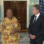 South Africa FM Naledi Pandor received in Washington by secretary of state Anthony Blinken