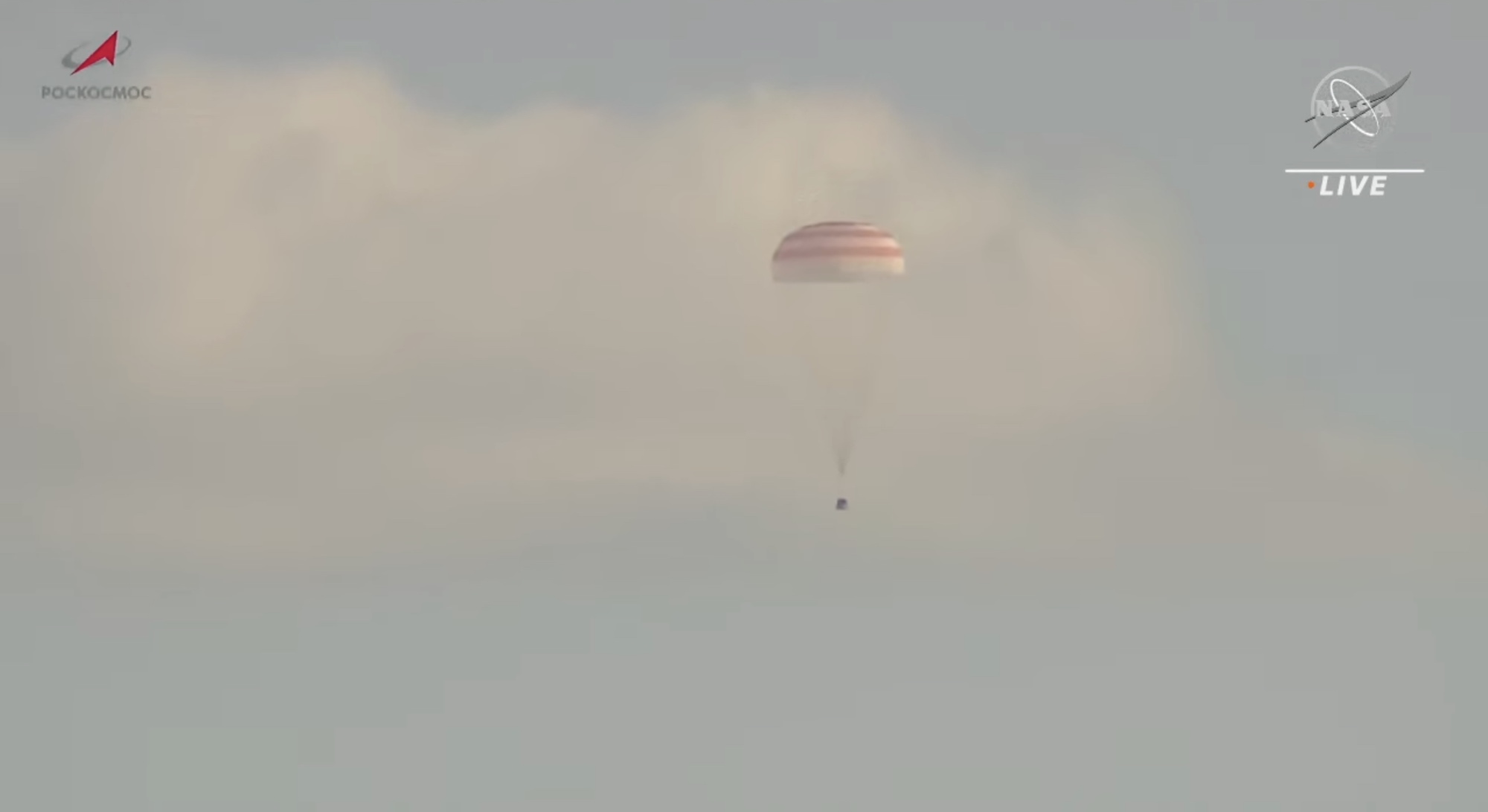 Soyuz returns ISS crew after record-setting stay