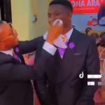 Groom becomes a trending topic as bride’s makeup smudges on his face during wedding kiss