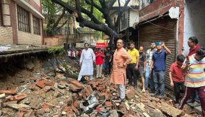 Political slugfest breaks out as wall of new govt school in Delhi collapses amid rains | India News